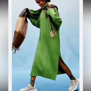 NWT Anthropologie Daily Practice Turtleneck Knit Sweater Dress MEDIUM PETITE